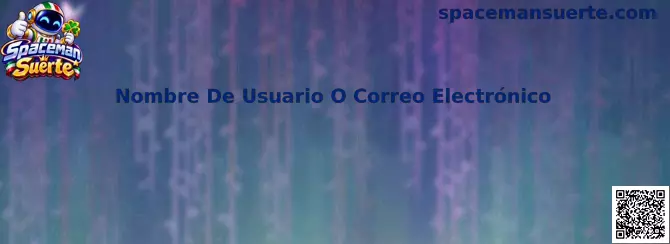 Guía de Spaceman Suerte sobre nombre de usuario o correo electrónico
